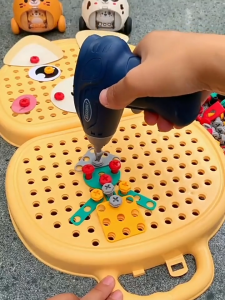 357+Pcs Bor Listrik DIY Sekrup Anak Mainan Edukasi Bor Listrik Simulasi Pembongkaran Langsung Box