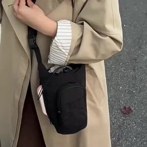 Portable Water Bottle Carrier Bag Gym Crossbody Water Cup Bag with Phone Pocket for Stanley Tumbler Water Bottle Holder Pouch
