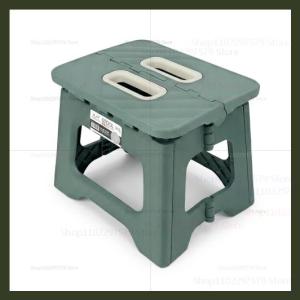 Portable Compact Foldable Stool Lightweight & Strong with Handle & Non-Slip for Kitchen Bath Camping Fishing Hiking BBQ
