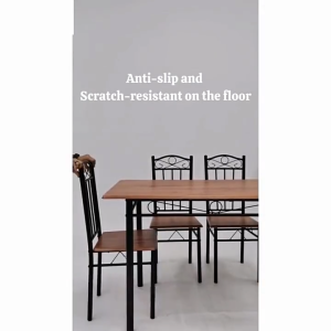 THEATT INS Style Dining Set Small Space Home Dining Table Multi Function Home Dining Table Dirt Resistant Metal Table