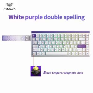 AULA | AULA HERO84 HE Wired Mechanical Keyboard RGB Music Rhythm 8K Return Rate Keyboard Magnetic Switch Computer Accessorie for Gamer