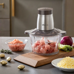 Bear | เครื่องบดเนื้อไฟฟ้า Bear ขนาดเล็ก เครื่องปรุงรสพร้อมเครื่องปั่นเนื้อ 4003 เครื่องปรุงรสเนื้อหมู หั่นผัก ปั่นเครื่องปรุงรส ปั่นไข่ ปั่นนมสด
