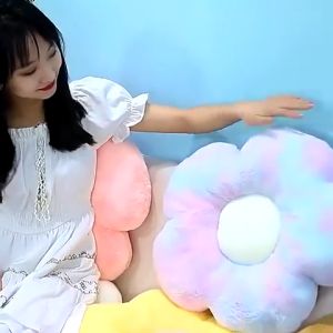 35/50CM Furry Flower Plush Pillow Stuffed Lifelike Sunflower Shaped Pillow Soft Daisy Sofa Cushion Mat Home Decoration Gift