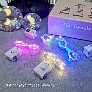 Mini Nhấp Nháy Led Dây Đèn Có Thể Điều Chỉnh Tần Số 1 Mét Diy Nhỏ Giọt Keo Đỡ Trang Trí Nhà Màu Be Nữ Hoàng