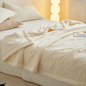 Kiss Dear | A-Class Water Washed Cotton Summer Blanket Lightweight Cool Air Conditioner Suitable Single Double Use Dormitory Suitable