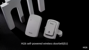 HOCO HI25 HI26 กริ่งไร้สาย ไม่ใช้ถ่าน ไม่ต้องเดินสายไฟ ระยะ 150 เมตร 60 ริงโทน ออดประตู กริ่งประตู hc6