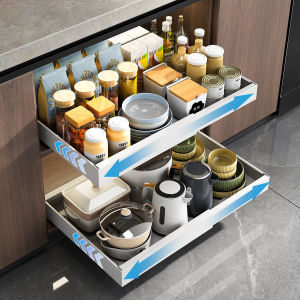 GUANGMANZHI | Adjustable Pull-out Kitchen Storage Rack