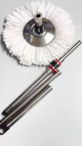 ไม้ม้อบ ไม้ถูพื้น สแตนเลสแท้ ทนทาน ใช้งานง่าย ด้ามยาวไม่ต้องก้ม