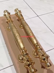 4 Handle / 2 pasang handle gagang pintu rumah 45cm terbaru kuningan