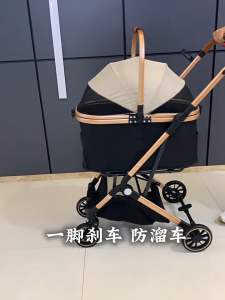 รถเข็นสุนัขพับได้ รถเข็นสัตว์เลี้ยง รถเข็นพกพา ล้อ 4 ล้อ ถอดแยกได้ ใช้ได้ทั้งแมวและสุนัข แข็งแรง ทนทาน พับเก็บง่าย เดินทางสะดวก ปลอดภัย