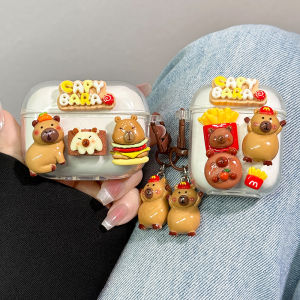 Adorable Transparent Silicone Protective Case for Samsung Galaxy Buds3 pro Buds2 Buds3 Earphone Cover Box Cute Capybara Design