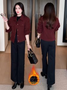 YOUFAN | Retro Fleece-Lined Womens Denim Jacket