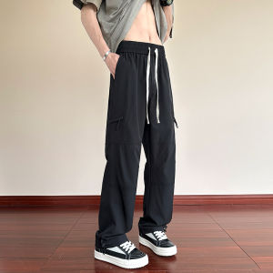 Loose Fit Casual Workwear Trousers Mens Summer New Style American Vibe Trendy Thin Straight Leg Long Pants Breathable