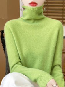 เสื้อสเวตเตอร์คอปกพับแบบสวมหัวหลวมๆ สำหรับผู้หญิง ผ้าขนสัตว์ แขนยาว ปกติ ฤดูใบไม้ร่วง 2025 จีน