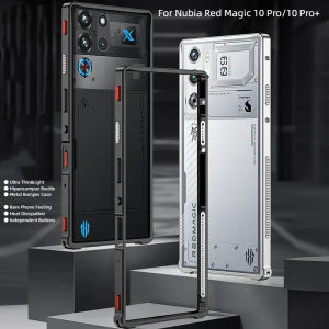 Ultra Thin Light Hippocampus Buckle Metal Bumper Case For ZTE Nubia Red Magic 10 Pro 10S Pro+ RedMagic 10Pro+ 10S Pro Phone Cover Casing