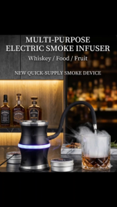 Electric Cocktail Smoker Kit Portable Infuser Machine Whiskey Drinks Food Meat Cold Smoke Generator