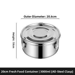 TIANZHENTONGXIU | Stainless Steel Sealable Bento Box 3 Pieces