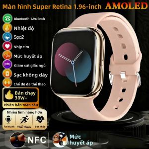 Đồng Hồ Thông Minh Mới 2025 Dành Cho Nam Và Nữ Màn Hình AMOLED HD Theo Dõi Nhịp Tim Gọi Bluetooth Định Vị GPS Chống Nước Thể Thao