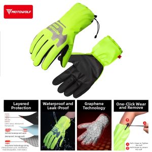Motowolf | All-Weather Windproof Abrasion-Resistant Touchscreen Gloves