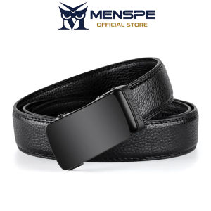 MENSPE Men’s Belt Business Leisure Belt Stylish Automatic Buckle Belt Second-layer Cowhide Waistband Youth Sports Pant Belt Stylish Simple Nice Waistband Durable Belt