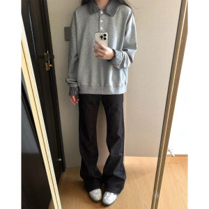 กางเกงยีนส์ทรงตรงผู้ชาย Farsta ทรงขาบานสีฟ้า กางเกงขายาวทรงสลิมฟิต ทรงเข้ารูป กางเกงยีนส์ทรงตรงสไตล์อเมริกัน