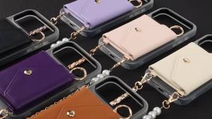 PU Leather Phone Case for IPhone 17e Air 16 15 14 13 12 11 Pro Plus Pro Max with Card Slot & Ring Crossbody Fashion Phone Cover