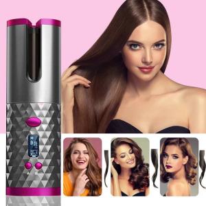 SOULASE curling machine Portable Wireless Automatic Hair Curler USB Rechargeable with LCD Thermostat Electric Hair Curler