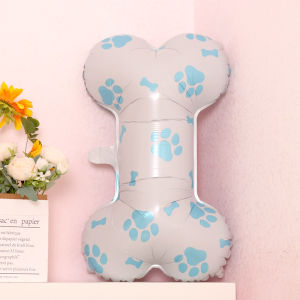 3D Cartoon Pet Dog Bull Terrier Bone Balloons Birthday Party Decoration Scene Childrens Gift Dog Bone Shaped Aluminum Foil Balloons