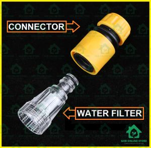 WATER JET FILTER ADAPTOR CONNECTOR INLET FILTER FOR BLACK DECKER KARCHER BOSCH BOSSMAN STANLEY LUTIAN MAKITA HIGH PRESSURE WASHER WATERJET WATER FILTER HOSE ADAPTOR CONNECTOR REPLACEMENT