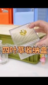 FLYBUY SHOP 1pcs Transparent Single Tier Puff Storage Box Jar Cosmetic Makeup Organizer Cotton Bathroom Accessories