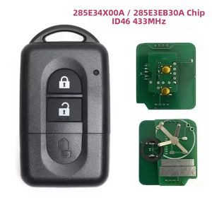 KEYECU Chìa Khóa Điều Khiển Từ Xa Không Cần Chìa Khóa 2 Nút 433 MHz PCF7936 Chip Tương Thích Với Nissan X-trail Qashqai Pathfinder 2007-2015 285E34X00A 285E3EB30A