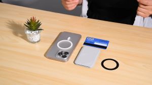 Pocket Invisible Phone Tripod Wallet MagSafe Wallet Tripod Stand NFC-Supported Phone Wallet Vegan Leather Adjustable Card Holder Portable Selfie Stick Foldable Phone Stand Selfie Holder Magnetic Compatible Multiple Angle Office Travel Essential