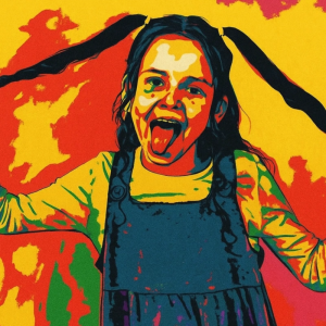 Tranh Nghệ thuật "Em Bé Có Hai Bím Tóc" VIETSMART ART - Acrylic 45 x 60cm