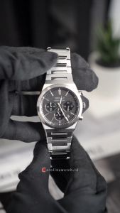 Jam Tangan Pria Seiko Chronograph SSB455P1 Black Dial Silver Stainless Steel Band