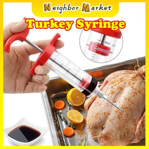 BBQ Meat Syringe Marinade Injector Turkey Chicken Flavor Syringe Kitchen Cooking Syringe Accessories