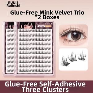 RULIS | Self-adhesive Natural Straight and Curved Faux Eyelashes