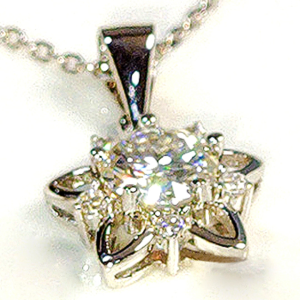 Dây chuyền Bạc nữ ngôi sao mai mắn ( S925) phối với đá Moissanite thời trang