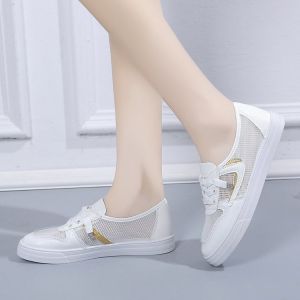 รองเท้ากีฬาลำลองผู้หญิง รองเท้าผ้าใบแบบสวมส้นแบน พื้นยาง สไตล์หวาน ฤดูใบไม้ร่วง 2024 รองเท้าลำลองผู้หญิงแบบสวม ส้นแบน พื้นยาง วัสดุอื่นๆ
