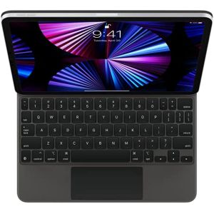 MD Magic cho iPad không khí 11-inch M3 M2 Trường hợp với bay bàn phím 10.9 "5th 4th/Pro 11 4th 3rd 2nd 1st Gen trackpad nổi Đèn Nền Cầu Vồng Touchpad Bàn phím với cantilever Magnetic bìa đen