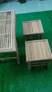 Bàn ghế tre uống trà bộ 1 bàn +4 ghế .Bộ ghế đôn tre bún đậu mắm tôm