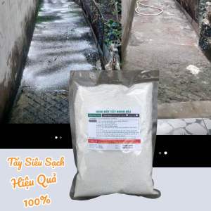 1kg Bột Tẩy Rong Rêu Sân Xi Măng Siêu Sạch 99% - Tẩy Mạnh Nhanh Sau 5 PHÚT (Bột Ngà Thông Dụng)