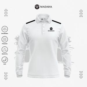Madaha Polo shirt Kaos Kerah Lengan Panjang Dry fit Olahraga Gym Running Golf Tennis Newlist