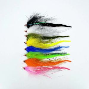 1/2PCS~ 8PCS 2/0 Dragon Tail Pike Streamers Bass Pike Muskie Fishing Lure Fly Saltwater Baitfish Big Fishing Dragontail Flies