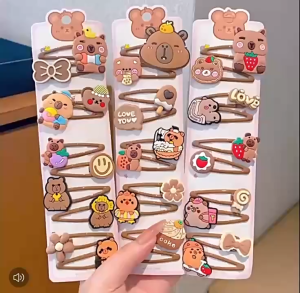 ED - 10PCS / SET JEPITAN RAMBUT ANAK KARTUN KAPIBARA FASHION KOREA / AKSESORIS CAPYBARA HAIR CLIP PREMIUM