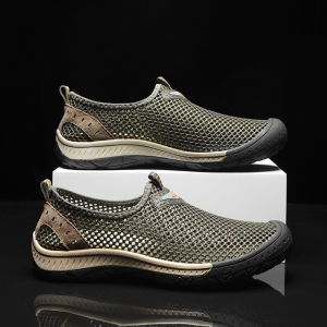 Mesh Surface Shoes Mens Summer Breathable plus Size 46 Cut Out Mesh 47 Slip-on Loafers 48 Outdoor Mesh Hiking Shoes