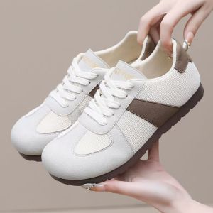 Large Size Womens Shoes 41-43 Spring Autumn Style Breathable Soft Bottom Dequn Shoes Comfortable Non-Slip Fashionable Flat Heels