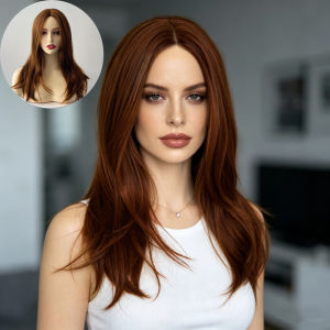 European and American wig long hair simulation headgear African medium high temperature silk medium long hairstyle