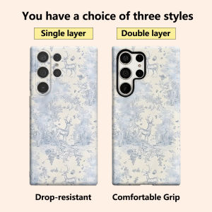 BILIBILI | Blue Deer Toile Luxury Fashion Full Lens Protective Case for Samsung Galaxy S26 S25 S24 A56 A36 Plus Ultra