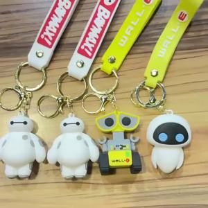 Herocross | Anime Cute Big White Returns Robot WALL-E EVE Keychain Super Hero Car Schoolbags Bags Pendants Couple Birthday Gift