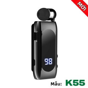 VAORLO | Tai Nghe Bluetooth 5.2 K55 Lavalier Business Tai Nghe Không Dây Có Màn Hình LED Khử Tiếng Ồn 20 Giờ Đàm thoại/Thời Gian Nghe Nhạc Chống Nước